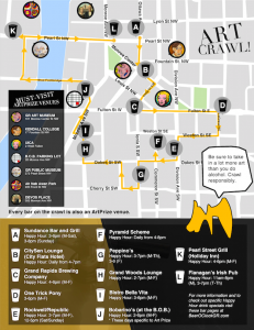 Beer OClock ArtCrawl Map